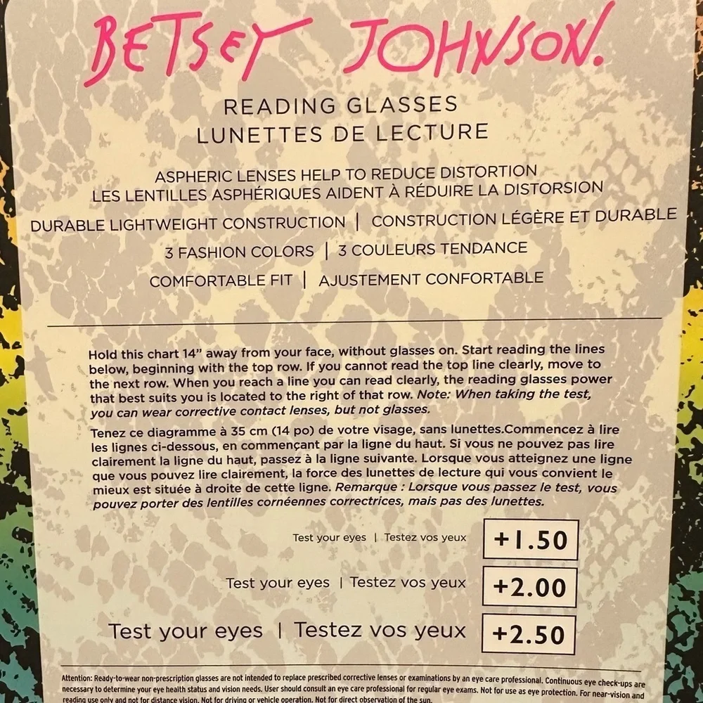 Betsey Johnson 3PCK Reading Glasses Set